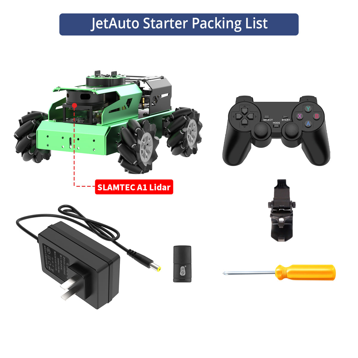 Hiwonder JetAuto AI Robot Kit, NVIDIA Jetson Powered ROS1/ROS2 Educational Robot with multimodal AI model (ChatGPT), Voice Control, SLAM & AI Vision Hiwonder JetAuto AI Robot Kit, NVIDIA Jetson Powered ROS1/ROS2 Educational Robot with multimodal AI model (ChatGPT), Voice Control, SLAM & AI Vision